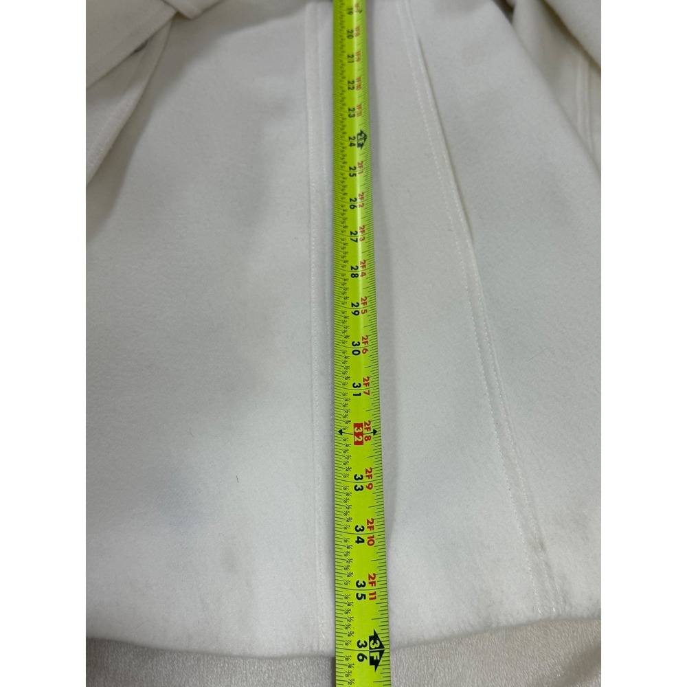 Calvin Klein Coat Women's XL White Belted Double Breasted Classic Quite Luxury - Picture 8 of 13